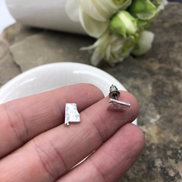 Mini Alabama State Shape Map Stud Earrings Alabama Alabama Alabama Alabama - Picture 5 of 5